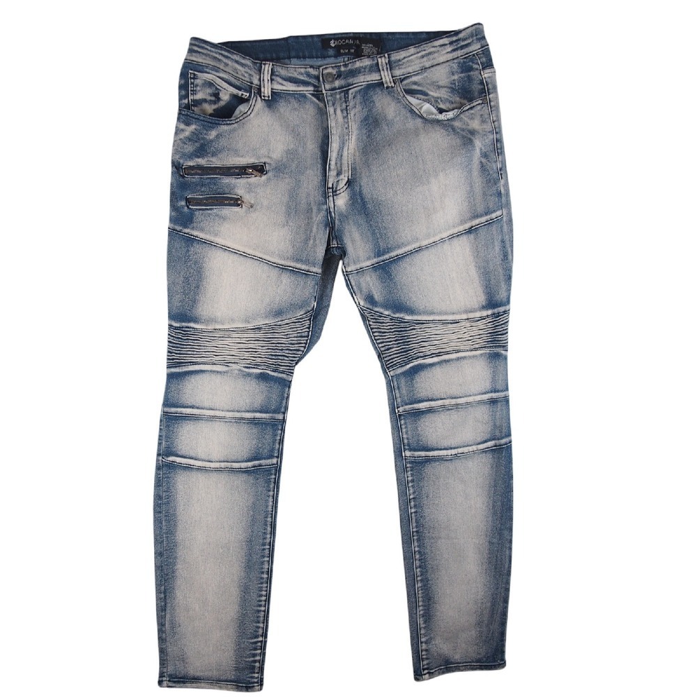 VTG 90s‎ Rocawear Jeans Mens 40x30 Slim Fit Blue Faded Washed Excellent
